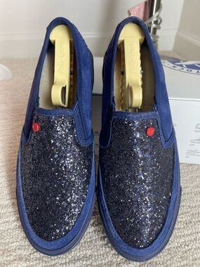 I Heart UGG (by UGG Australia) slip-on sneakers in a navy blue suede with sequin